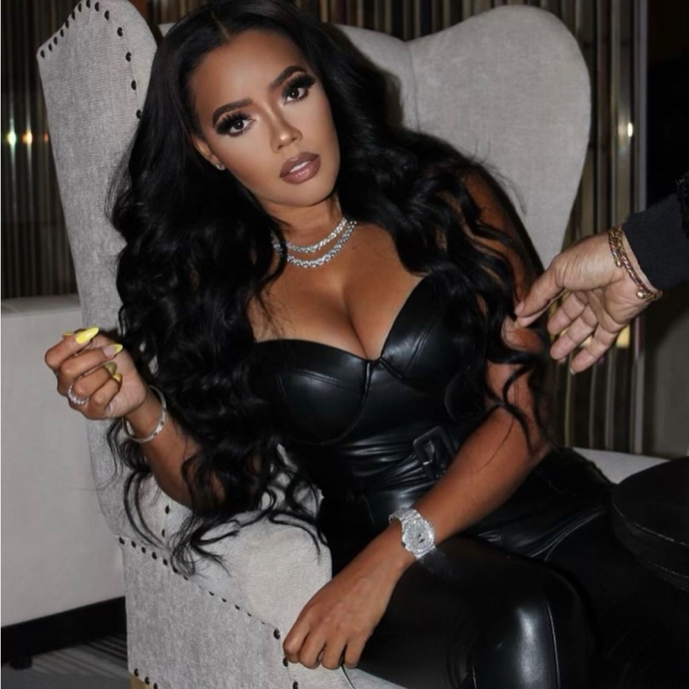 Faux Leather Black Jumpsuit